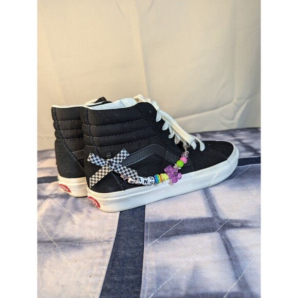 Women's Size 7.5 - VANS Sk8-Hi Top Black/True White Sneakers Skater [W08] - Picture 2 of 7